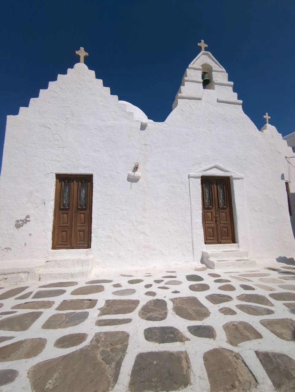 Fotoshoot op Mykonos bij Panagia Paraportiani