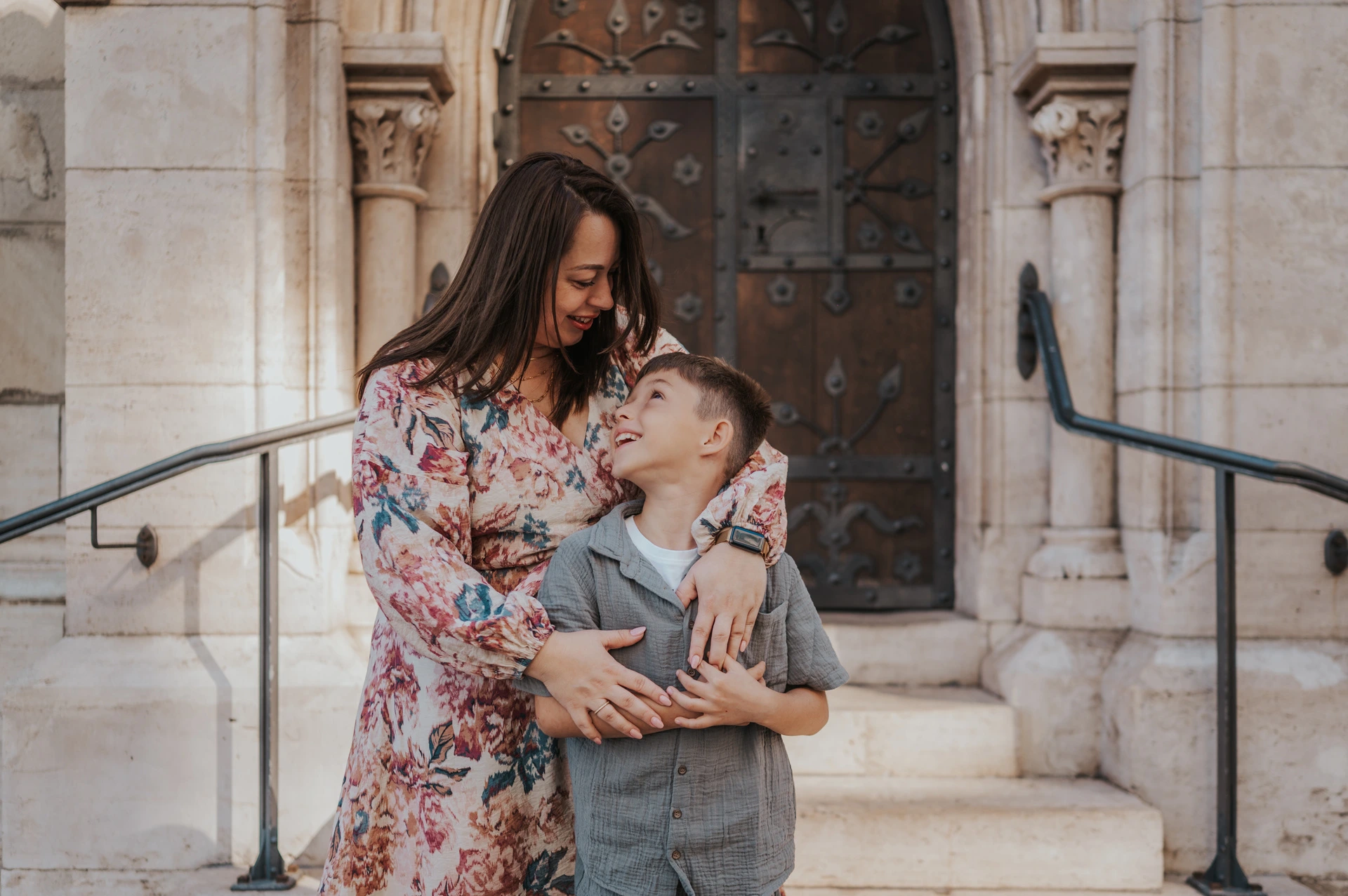 A Mother-and-Son Photoshoot in Budapest