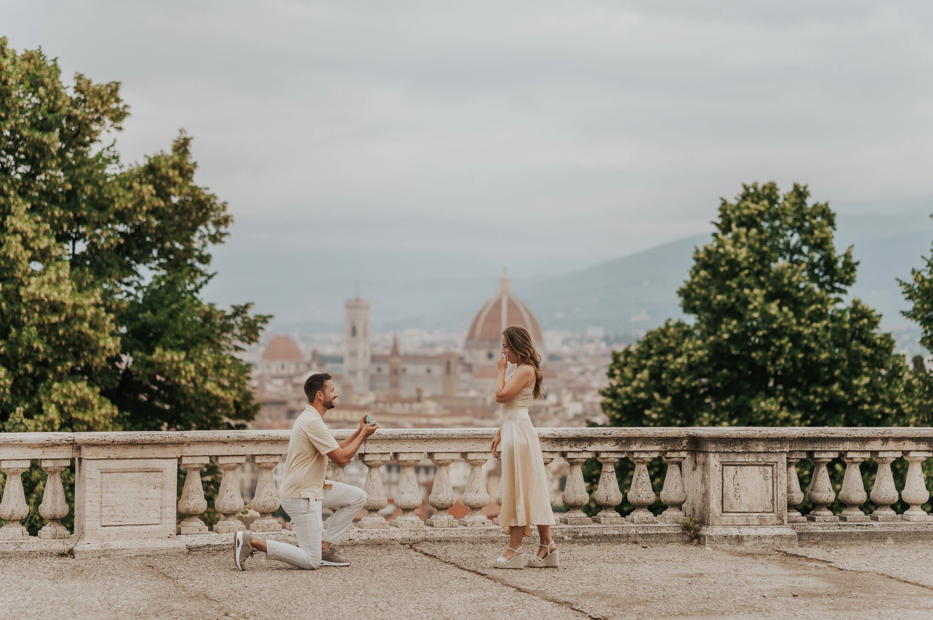 A Proposal Photoshoot Above Florence