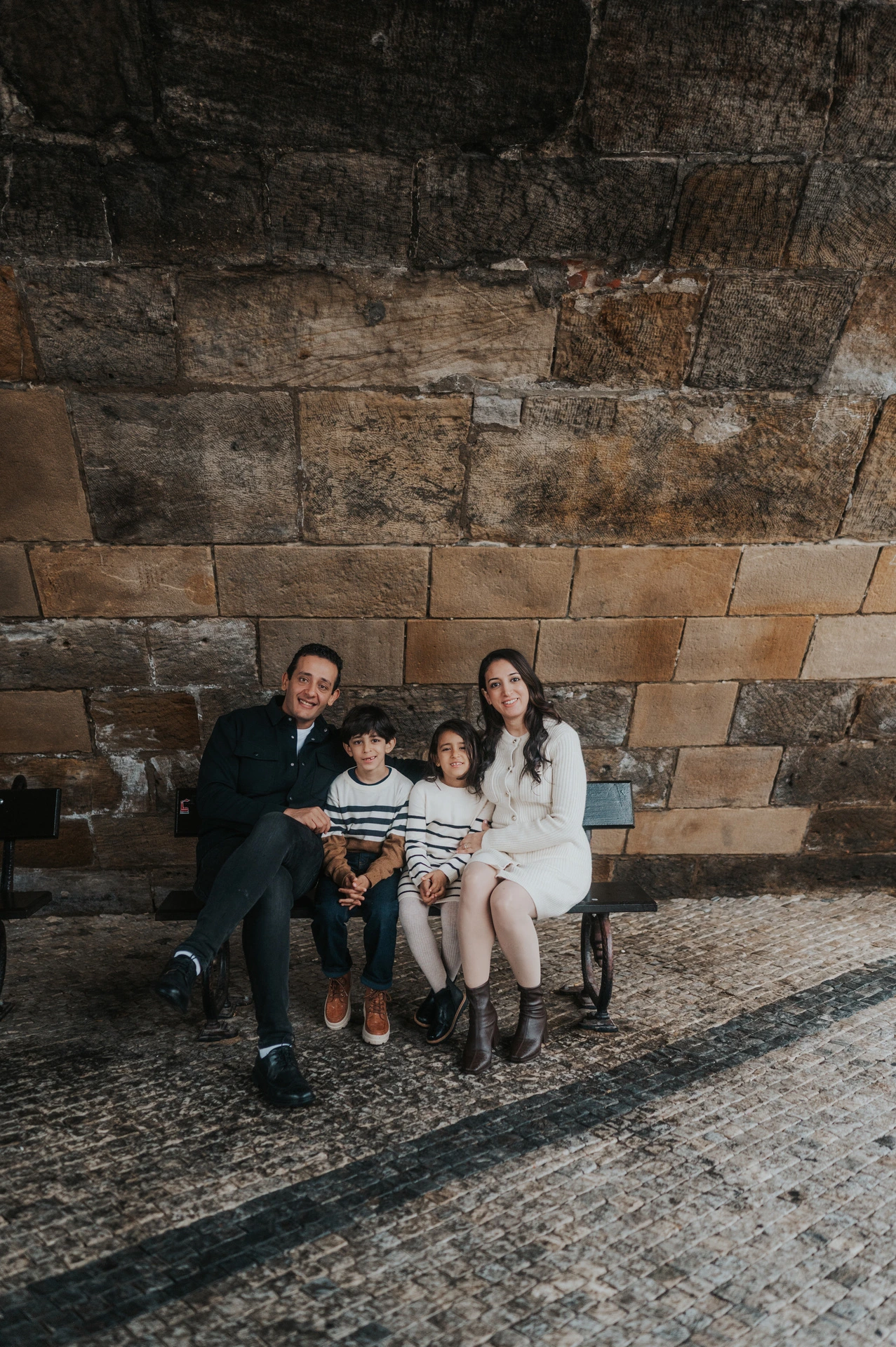 A Rainy Family Photoshoot at Charles Bridge, Prague