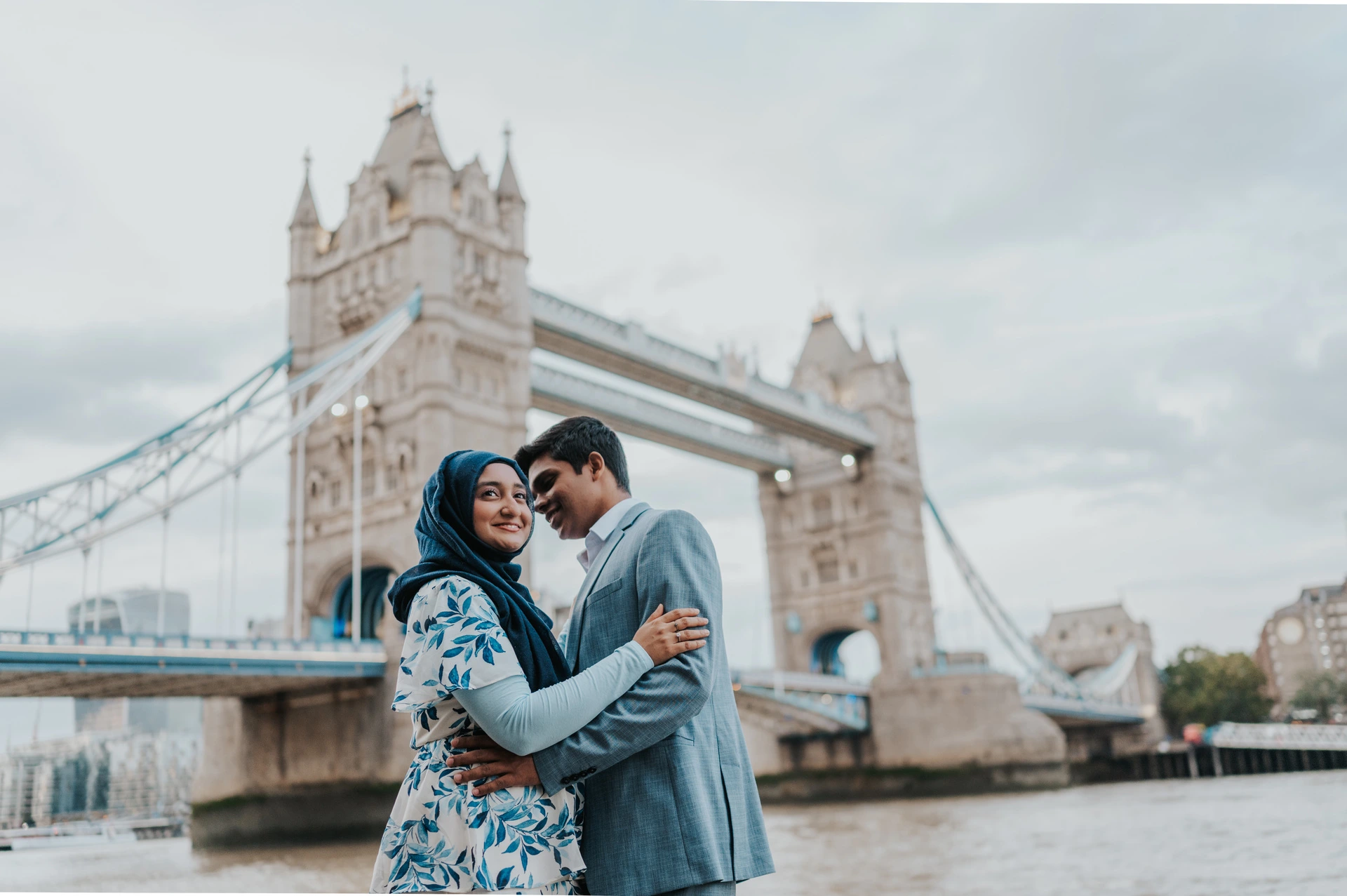 An Engagement Photoshoot at Tower Bridge, London