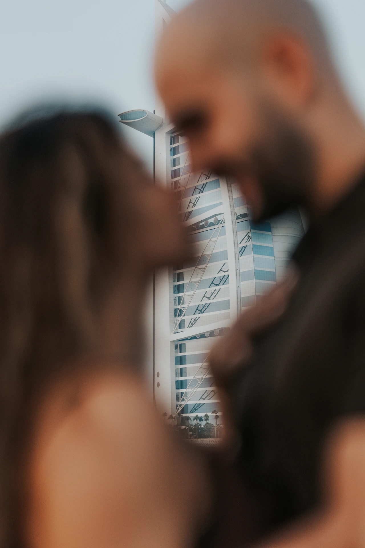 6 Summer Proposal Locations That Feel Romantic, Burj Al Arab portrait Couple during a Burj Al Arab portrait, for the 6 Summer Proposal Locations That Feel Romantic, guide.