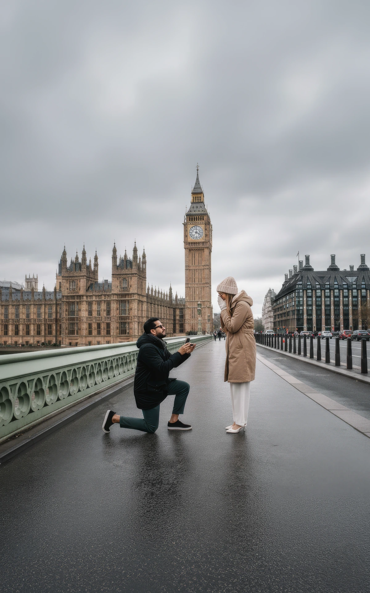Couple during a beach walk, for the 6 Winter Proposal Locations Around the World guide.
