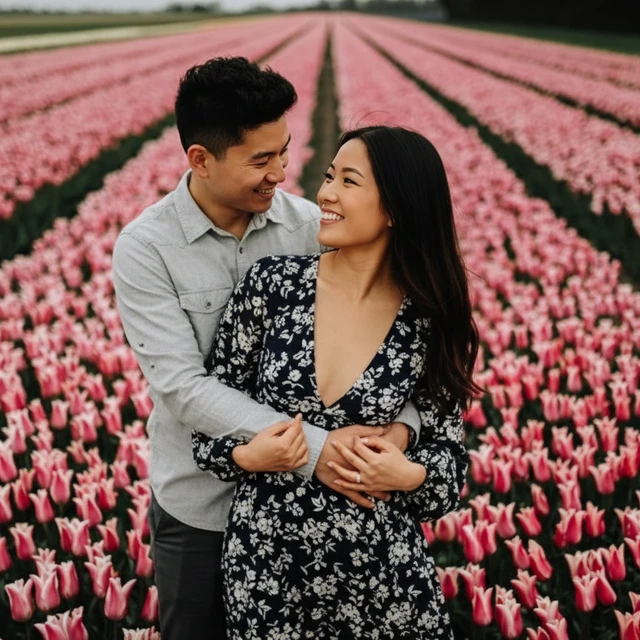 Fotoshoot in Amsterdam Fotoshoot in Amsterdam bij de tulpenvelden