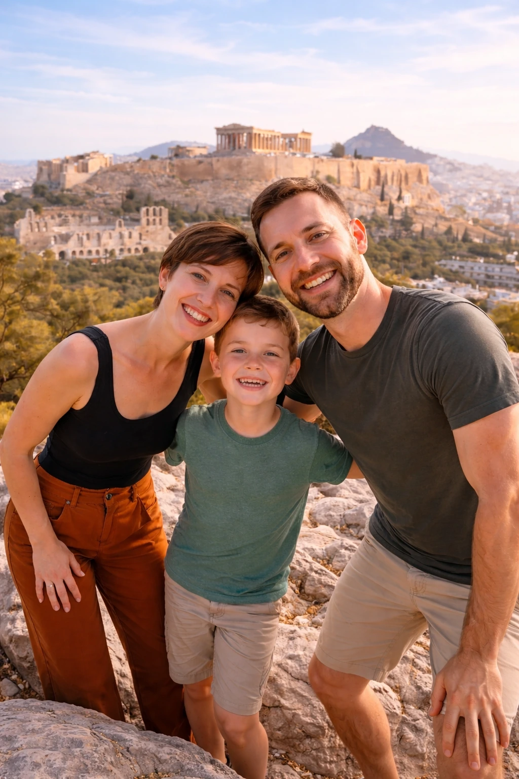 Para podczas sesja zdjęciowa w Ateny, uchwycona w naturalnym i romantycznym stylu.