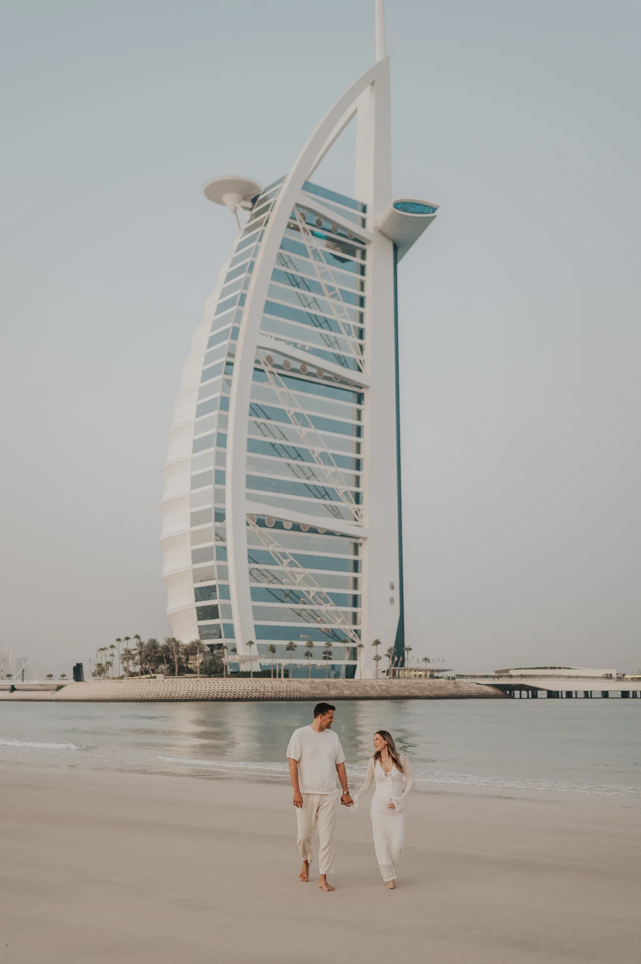 A dubai photographer photographed the beach with Burj Al Arab.