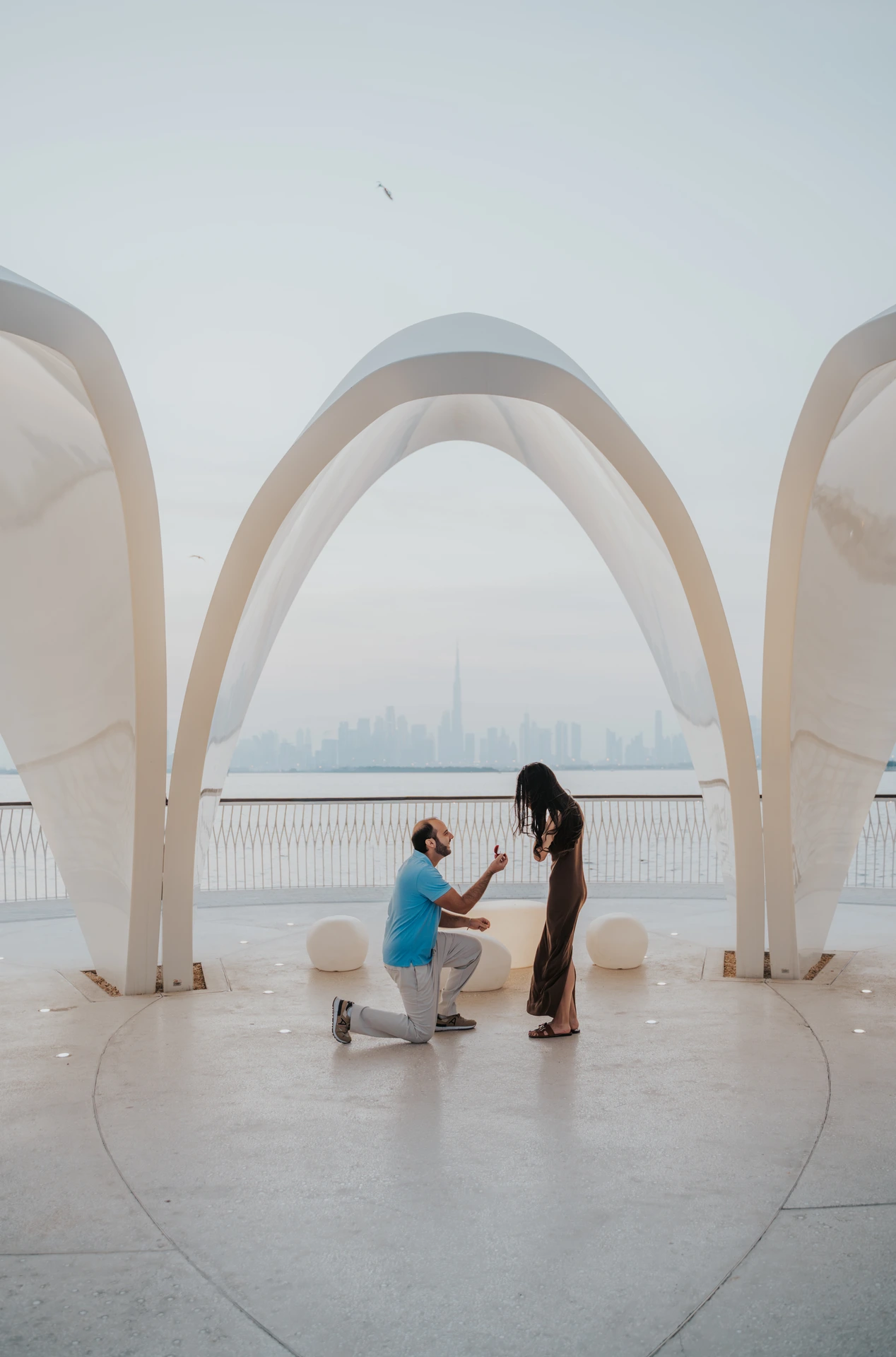 Dubai proposal with Burj Khalifa view