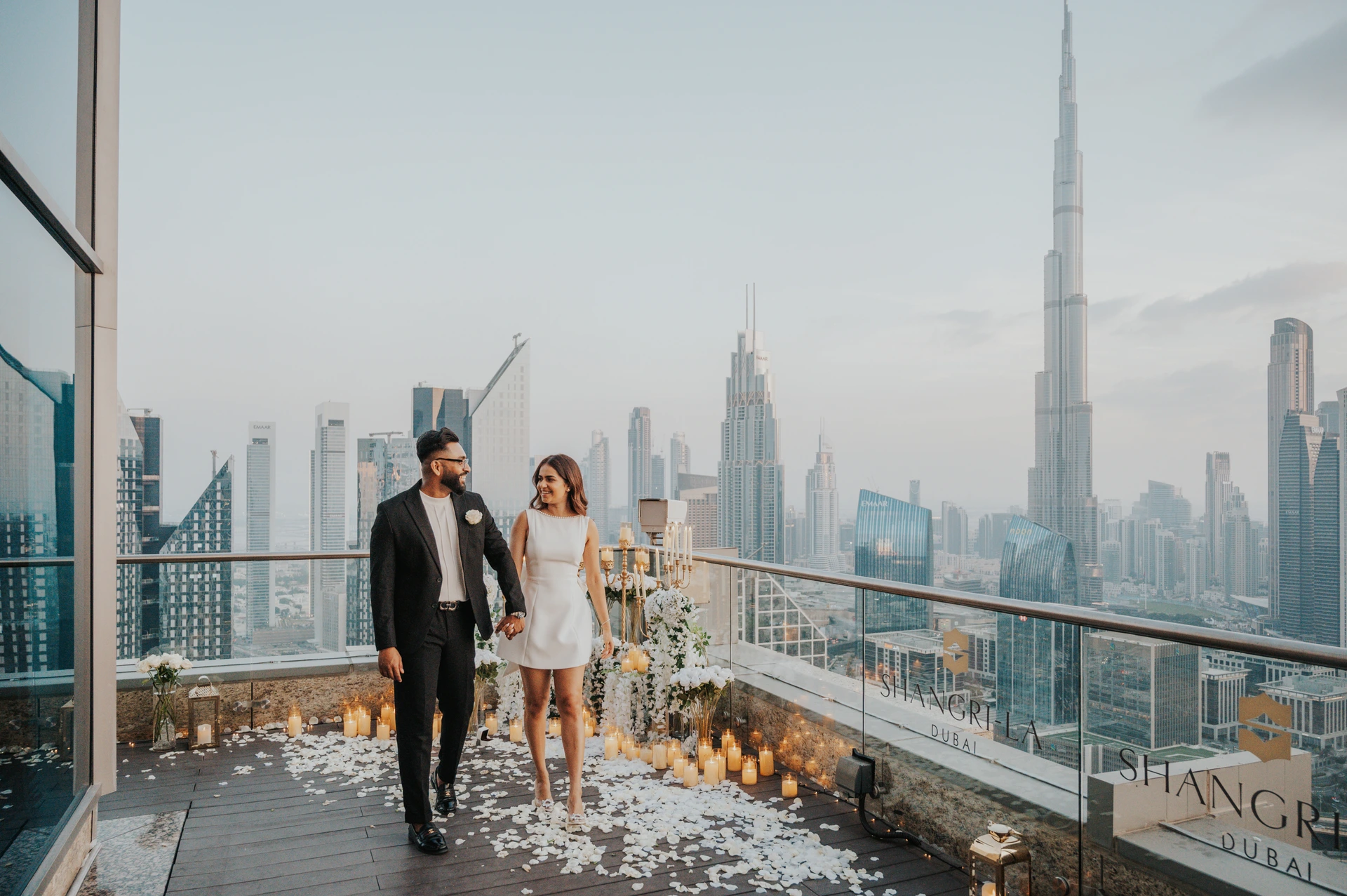 Dubai proposal with Burj Khalifa view