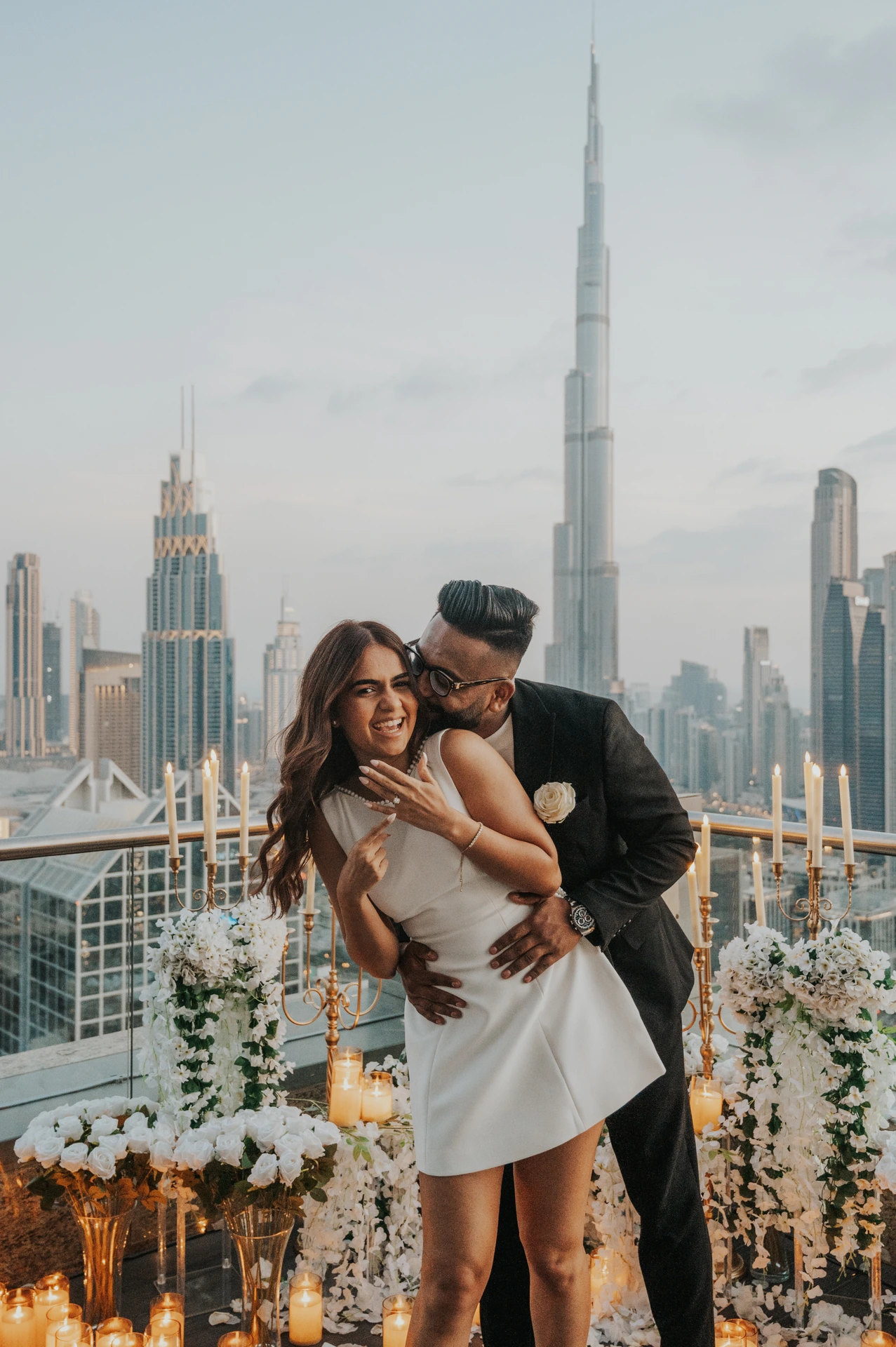 Dubai proposal with Burj Khalifa view