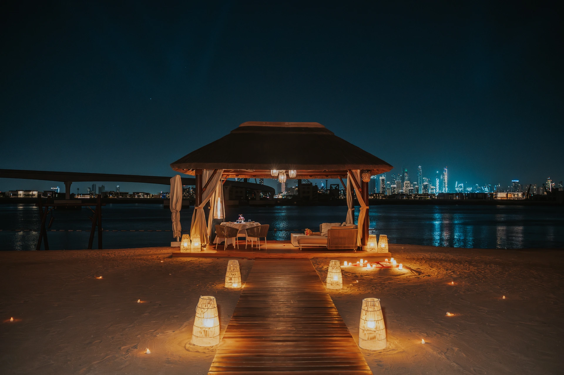 Propose on a Yacht with Atlantis in the Background image 2