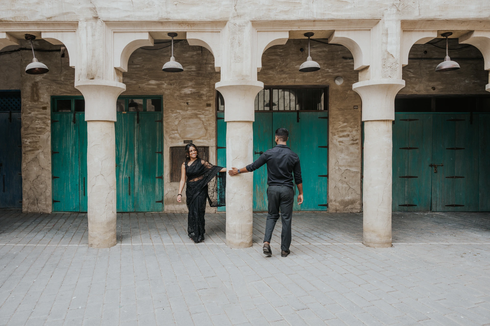 Engagement photoshoot Dubai Engagement photoshoot in Dubai in old Dubai (Al Seef)