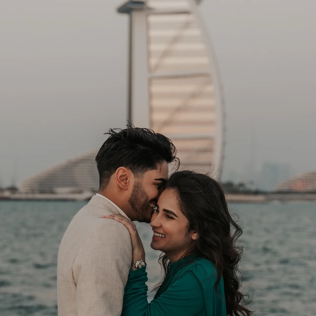 Engagement photoshoot Dubai Engagement photoshoot on a boat in Dubai