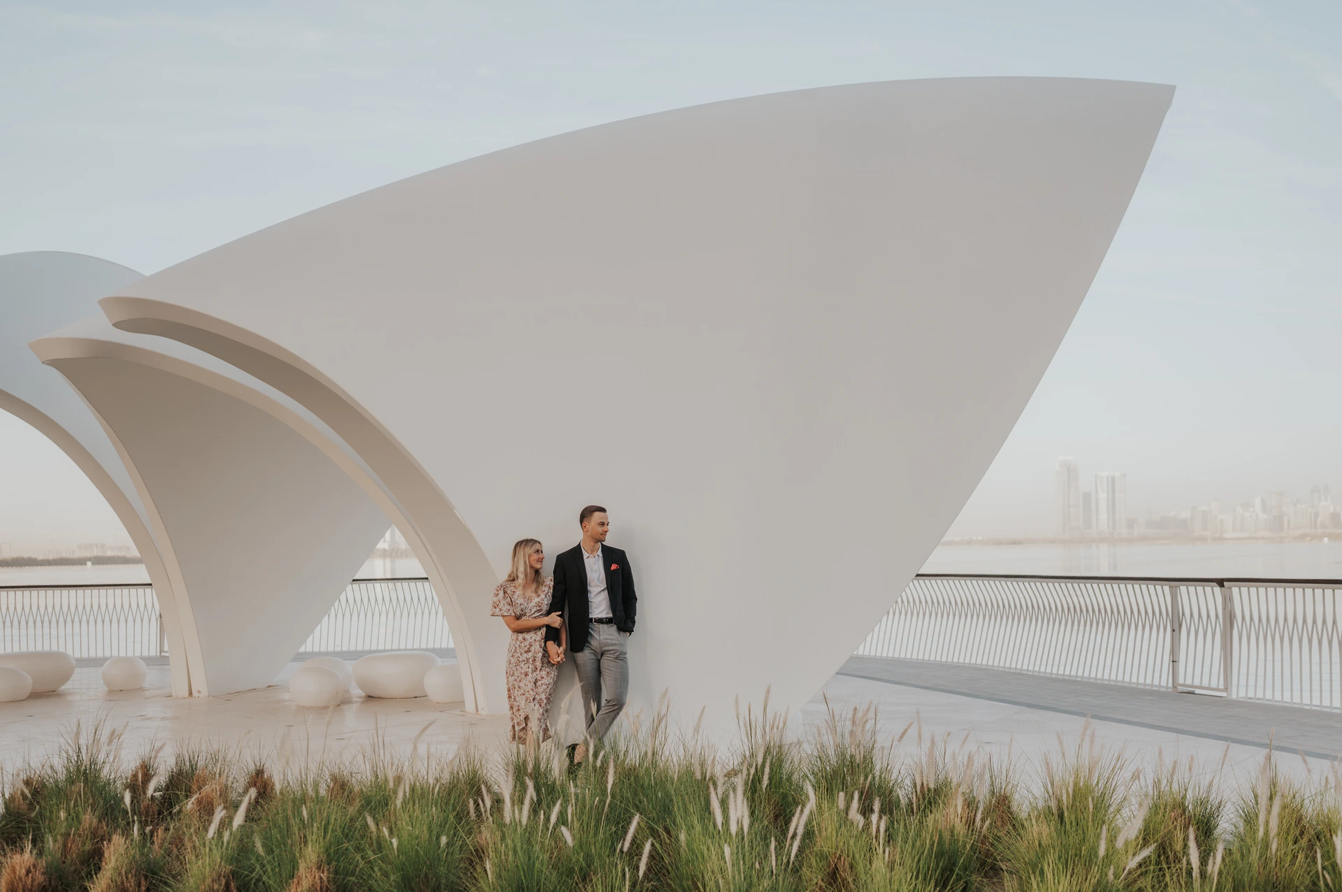 Engagement photoshoot in Dubai in Creek Harbour