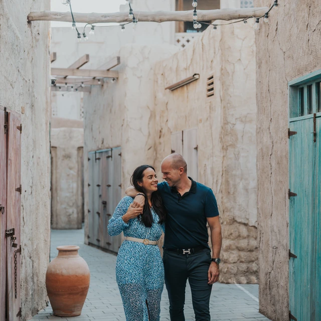 Fotoshoot in Al Seef in oud Dubai