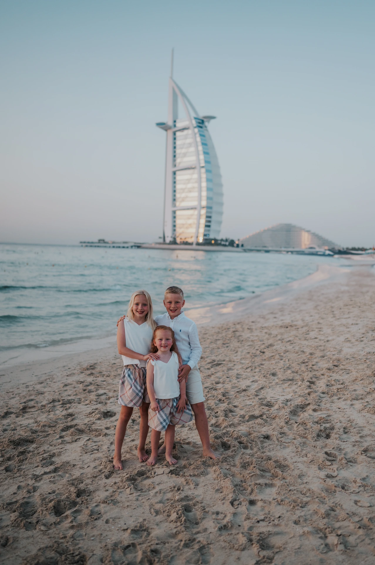 Family photoshoot at a Dubai resort