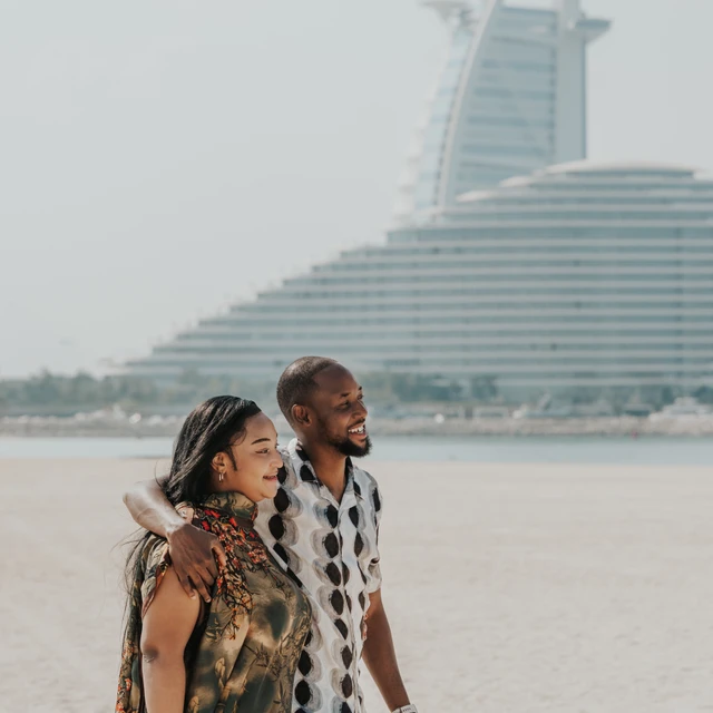 Fotos de Pareja en Dubái Sesión de fotos de pareja en Dubái en el Burj Al Arab.