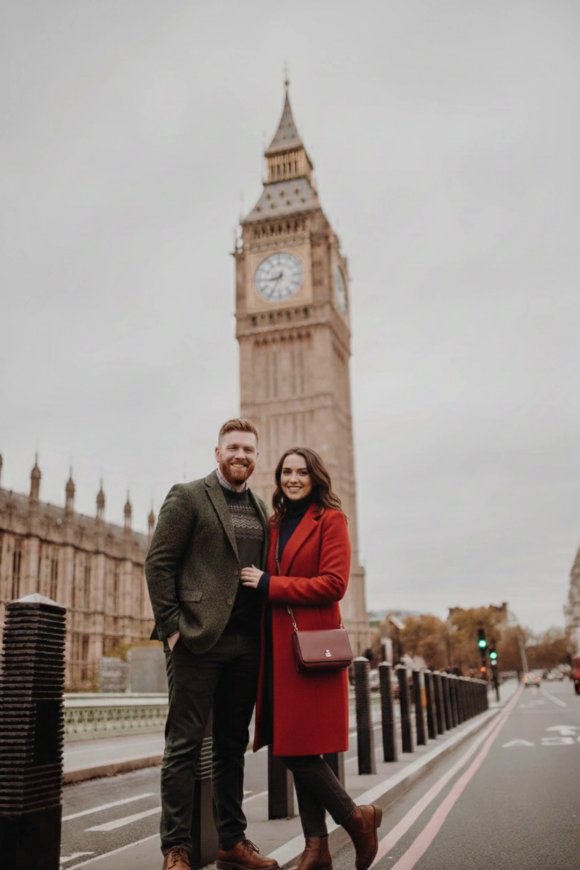 London couple photoshoot in nature in London