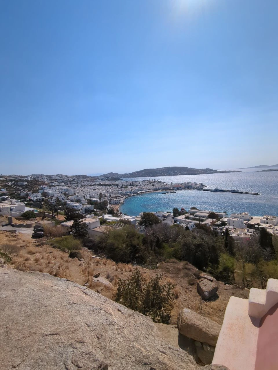 Fotograaf op Mykonos - Old Port viewpoint Fotoshoot op Mykonos bij Old Port viewpoint