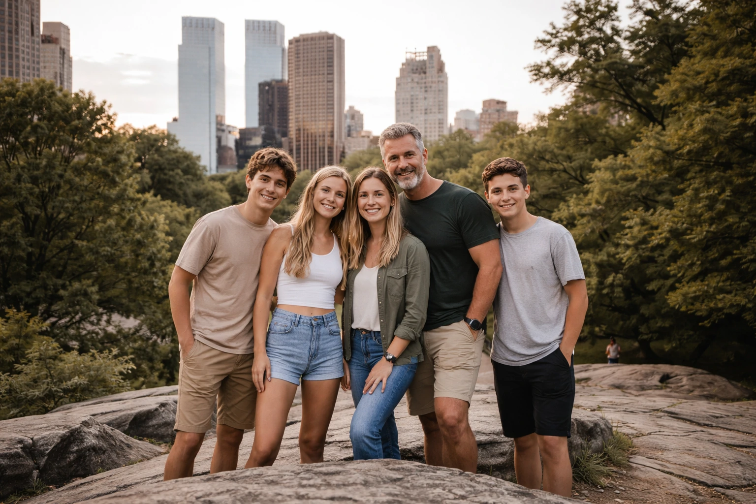 Photoshoot in New York during golden hour