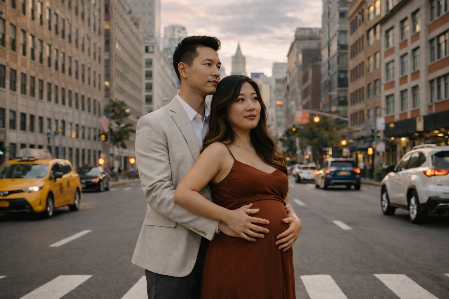 Une séance photo à New York, capturée dans un style naturel et élégant.