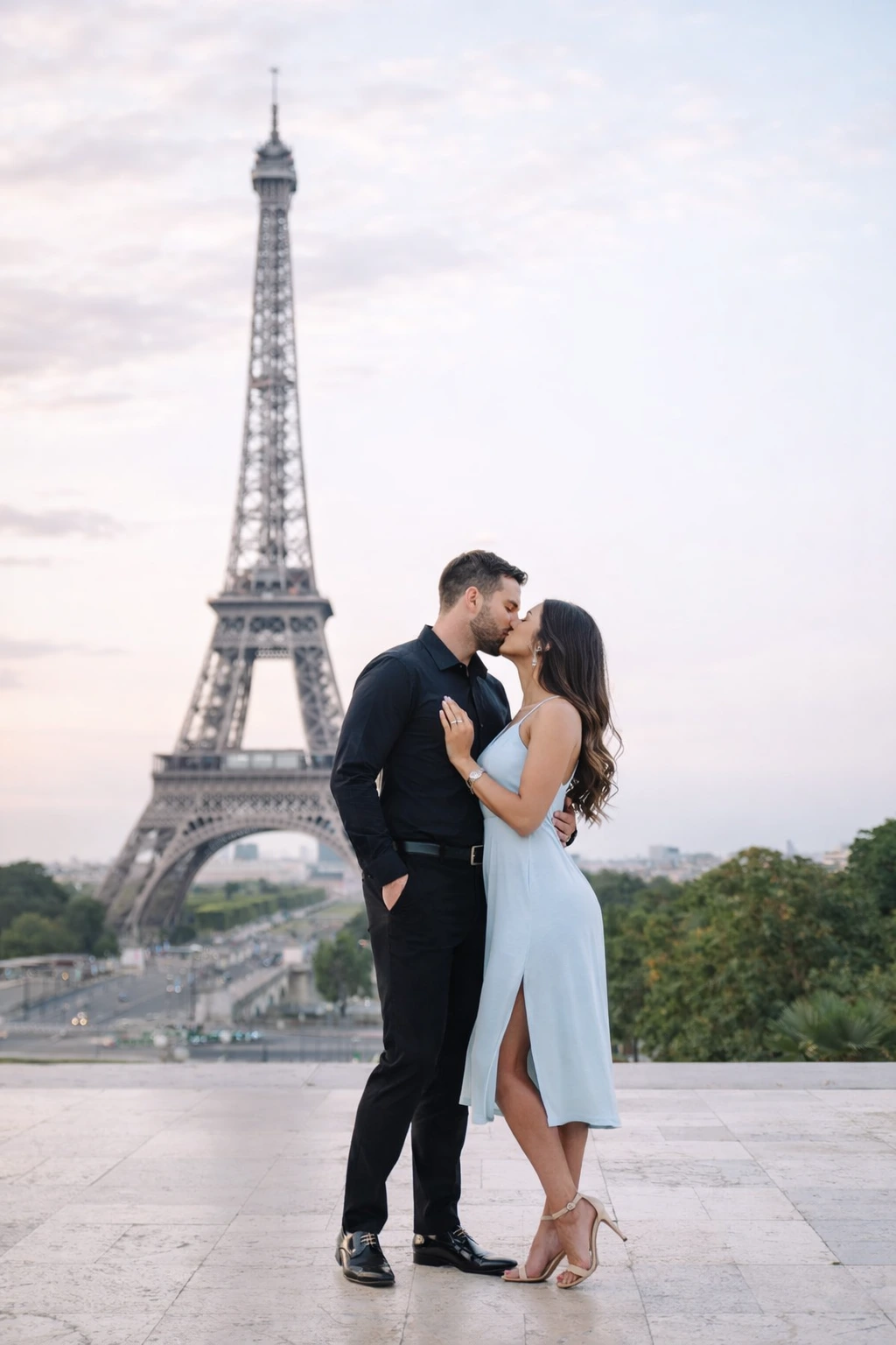 Locatie Eiffel Tower & Trocadéro in Paryż.