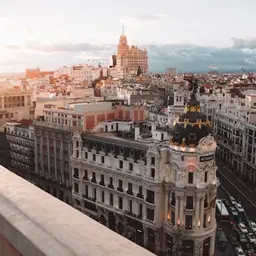 Photo of madrid at sunset