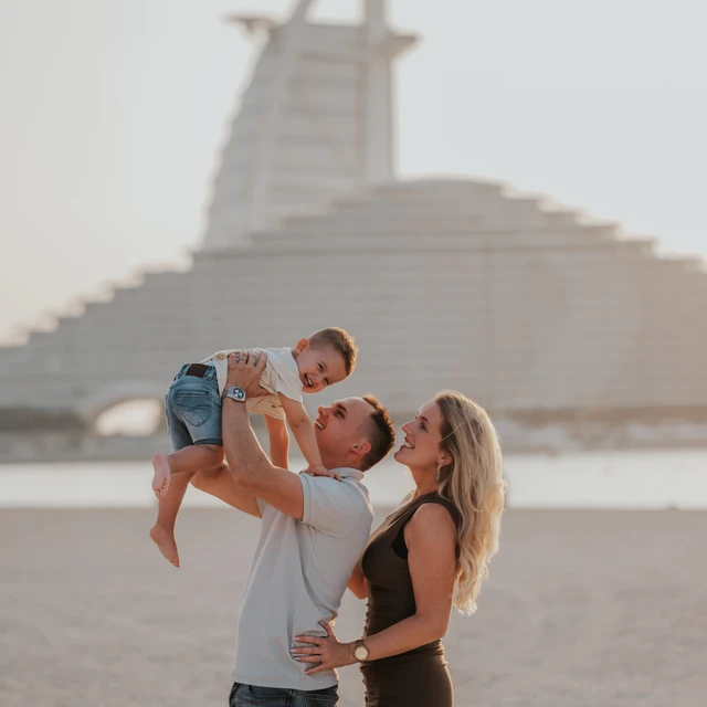 Travaya photoshoot Family having fun at sea