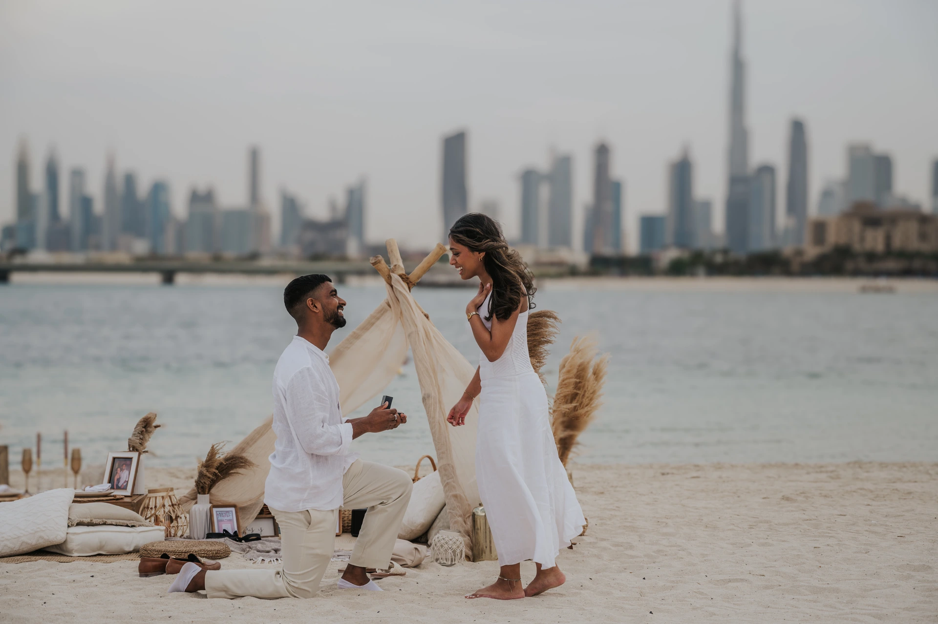 Photo of couple during their engagement photoshoot