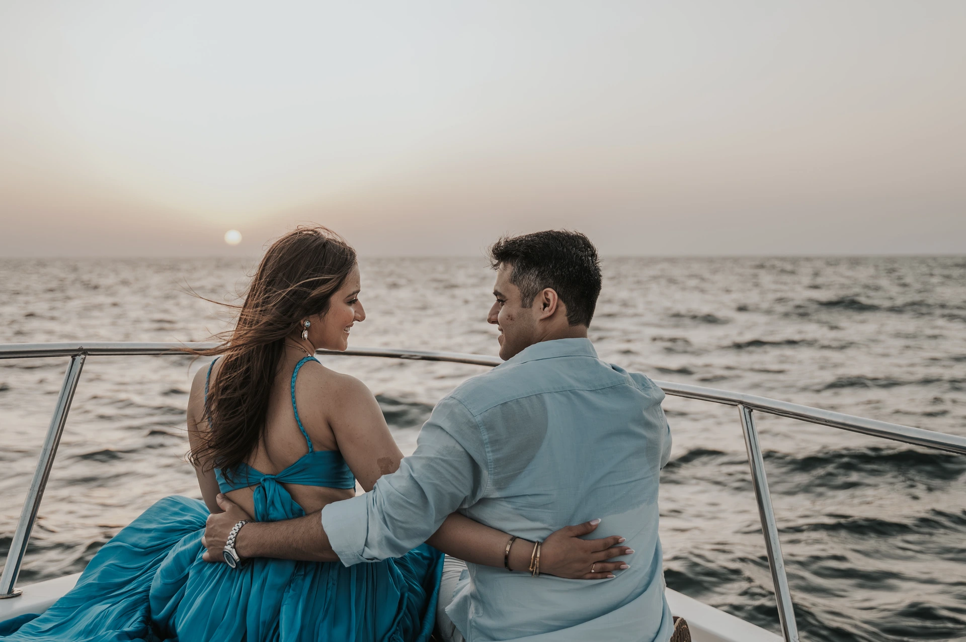 Couple after their proposal in Dubai